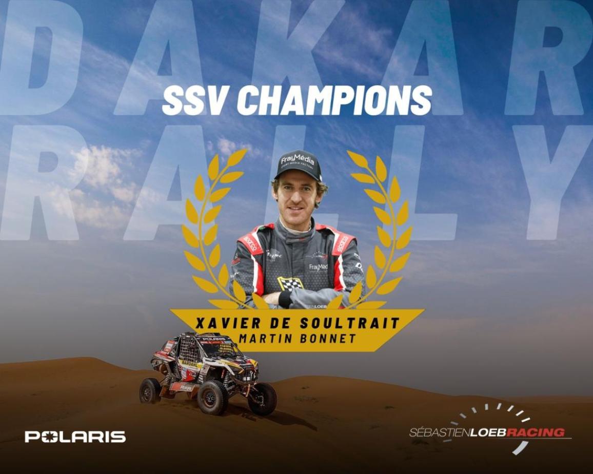 H Polaris γιορτάζει τη νίκη στο Dakar καθώς η ομάδα Sebastien Loeb Racing Team επικράτησε με το RZR Pro R στα SSV
