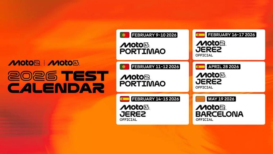 Moto2 Moto3 Test Calendar