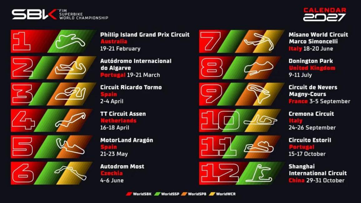 Motul WSBK calendar