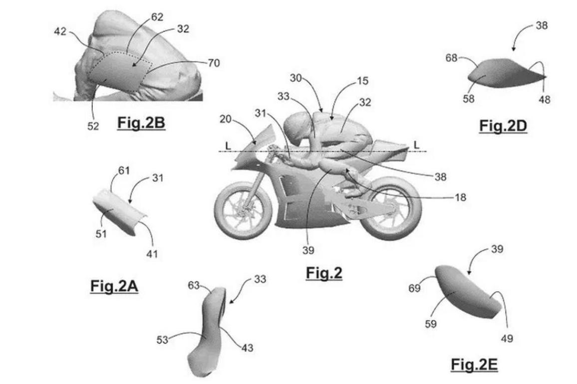 Aprilia αεροδυναμικά βοηθήματα αναβάτη