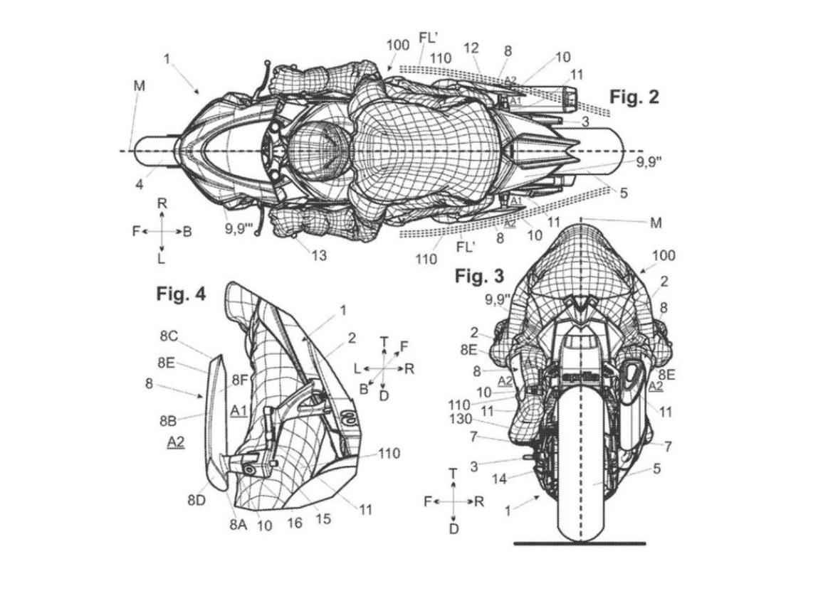 Aprilia rear wings patent