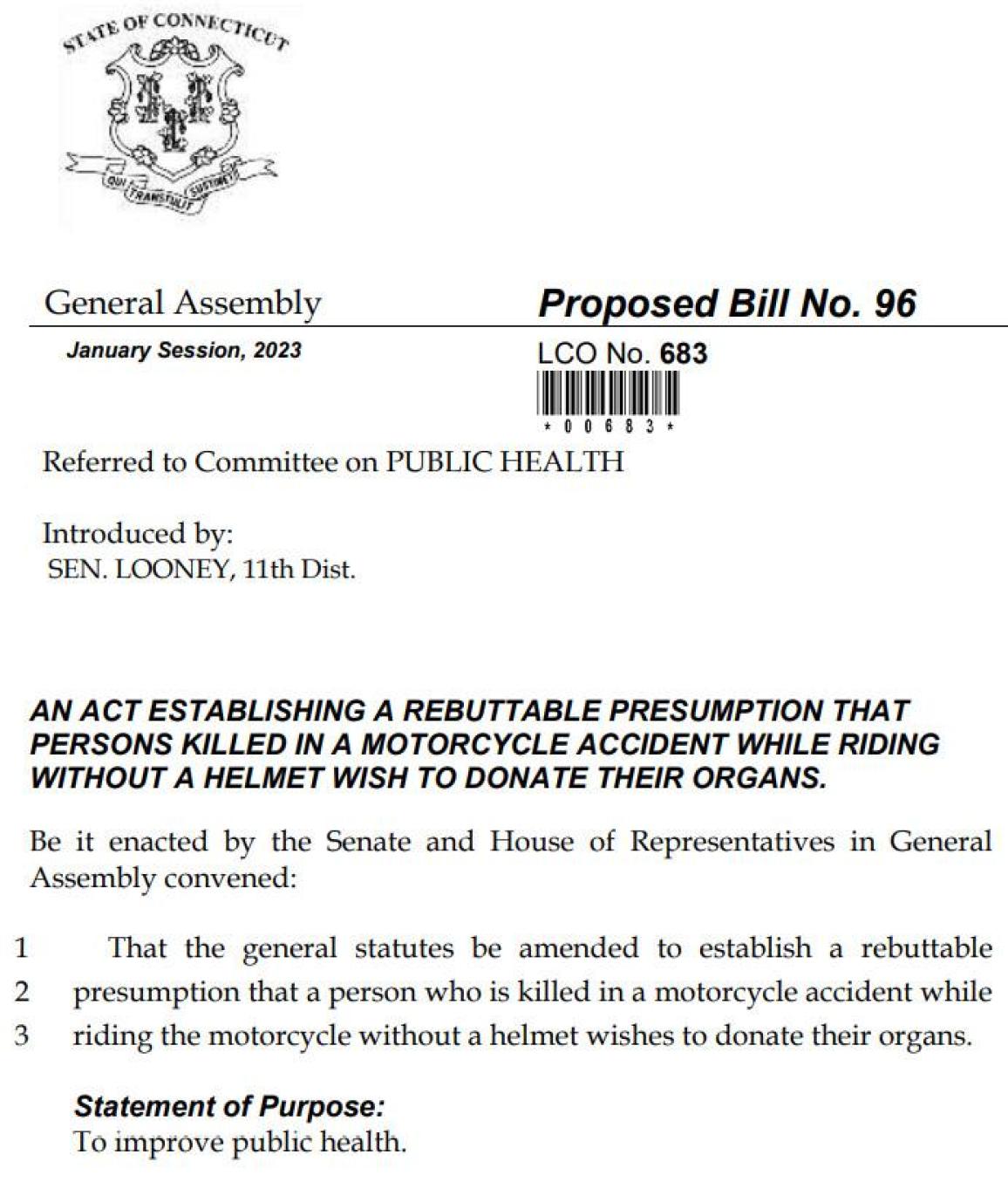 Connecticut bill