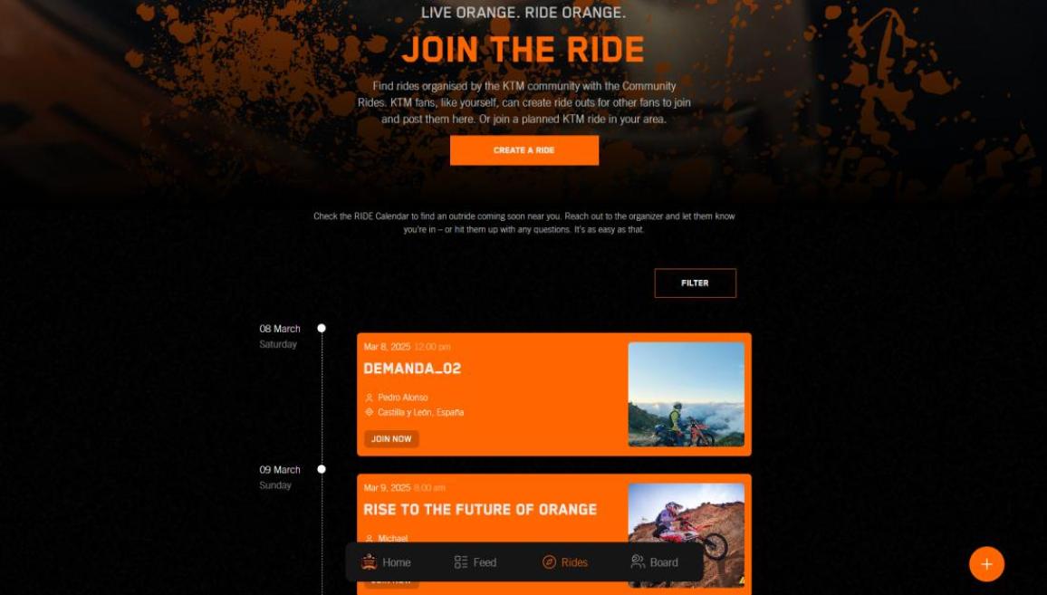 KTM Orange Blood πλατφόρμα 2025