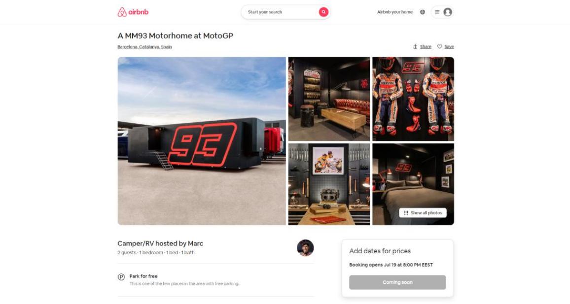 Marc Marquez Airbnb