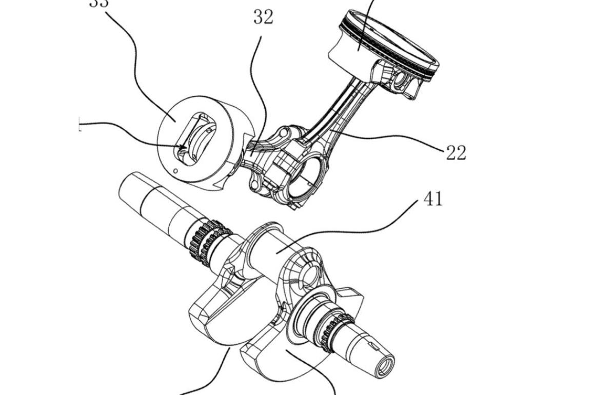 QJMOTOR κινητήρας πατέντα με τυφλό πιστόνι