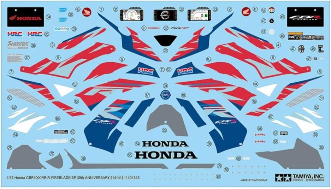 Tamiya Honda CBR1000RR-R Fireblade SP 30th Anniversary