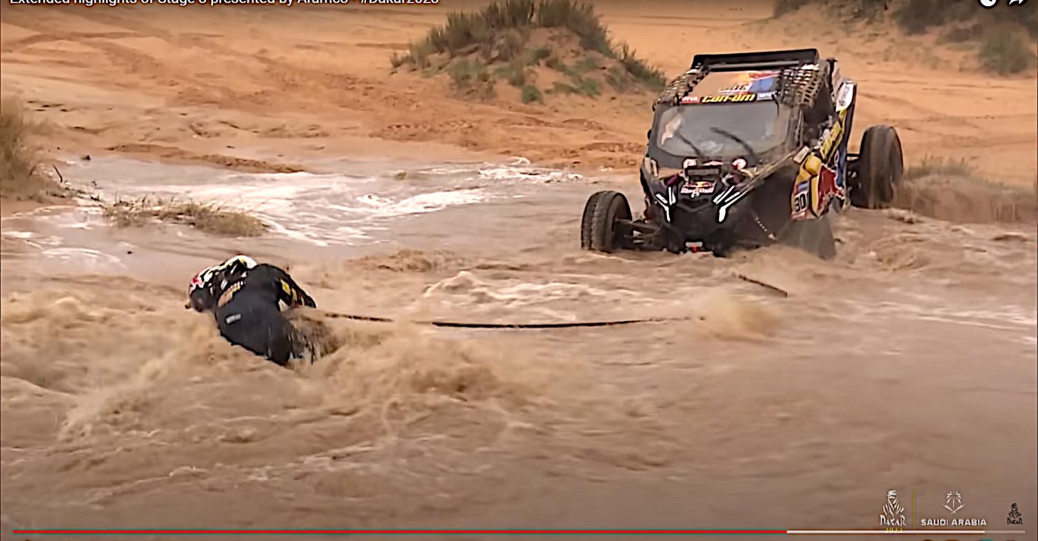 Dakar 3 flooded river