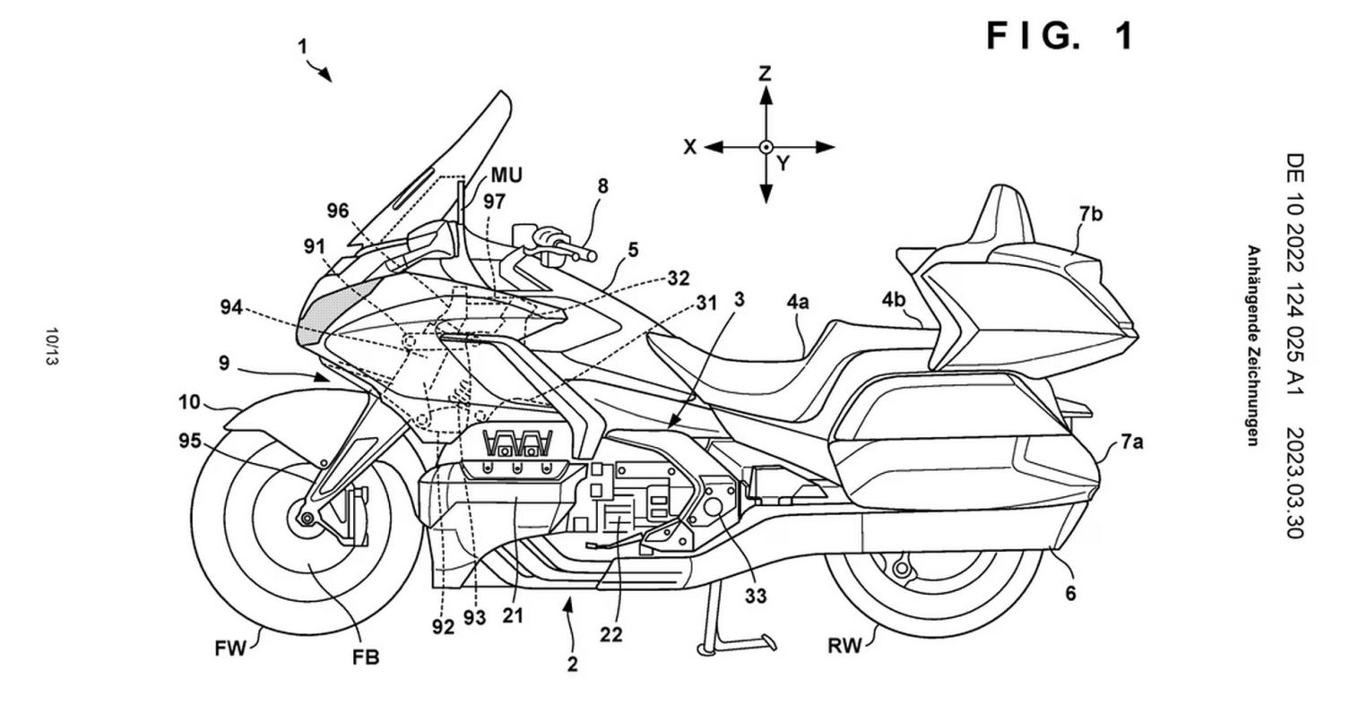 Honda Gold Wing semi active suspension patents 
