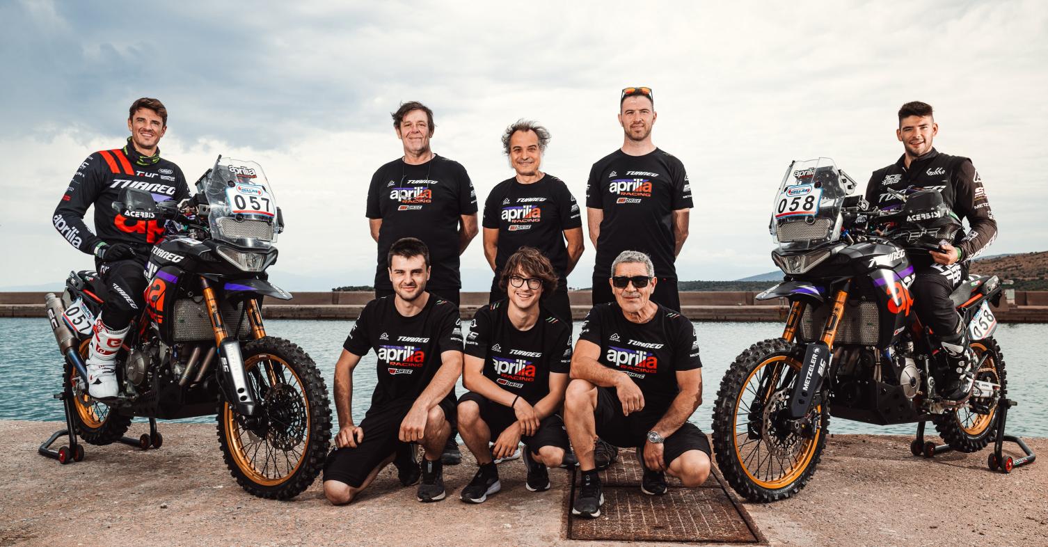 motomag H Aprilia Tuareg Racing στο Hellas Rally Raid με Cerutti και Montanari