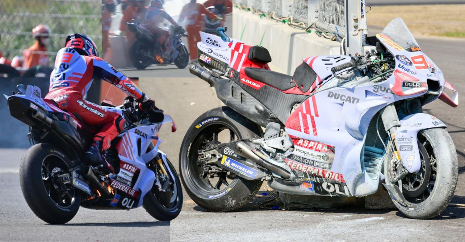 MotoGP Marquez: «Η μοτοσυκλέτα καταστράφηκε ολοσχερώς από λάθους πυροσβεστήρες» - [VIDEO]