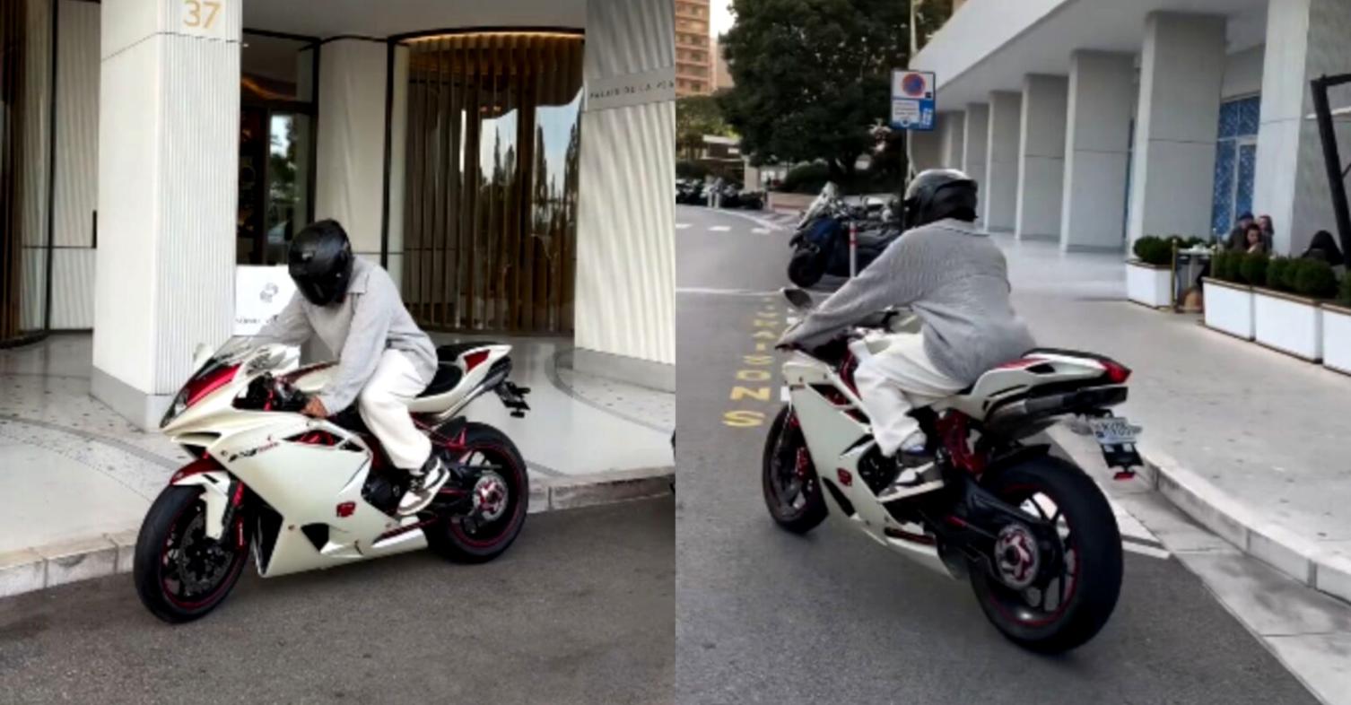 Lewis Hamilton βόλτα με MV Agusta στο Μονακό