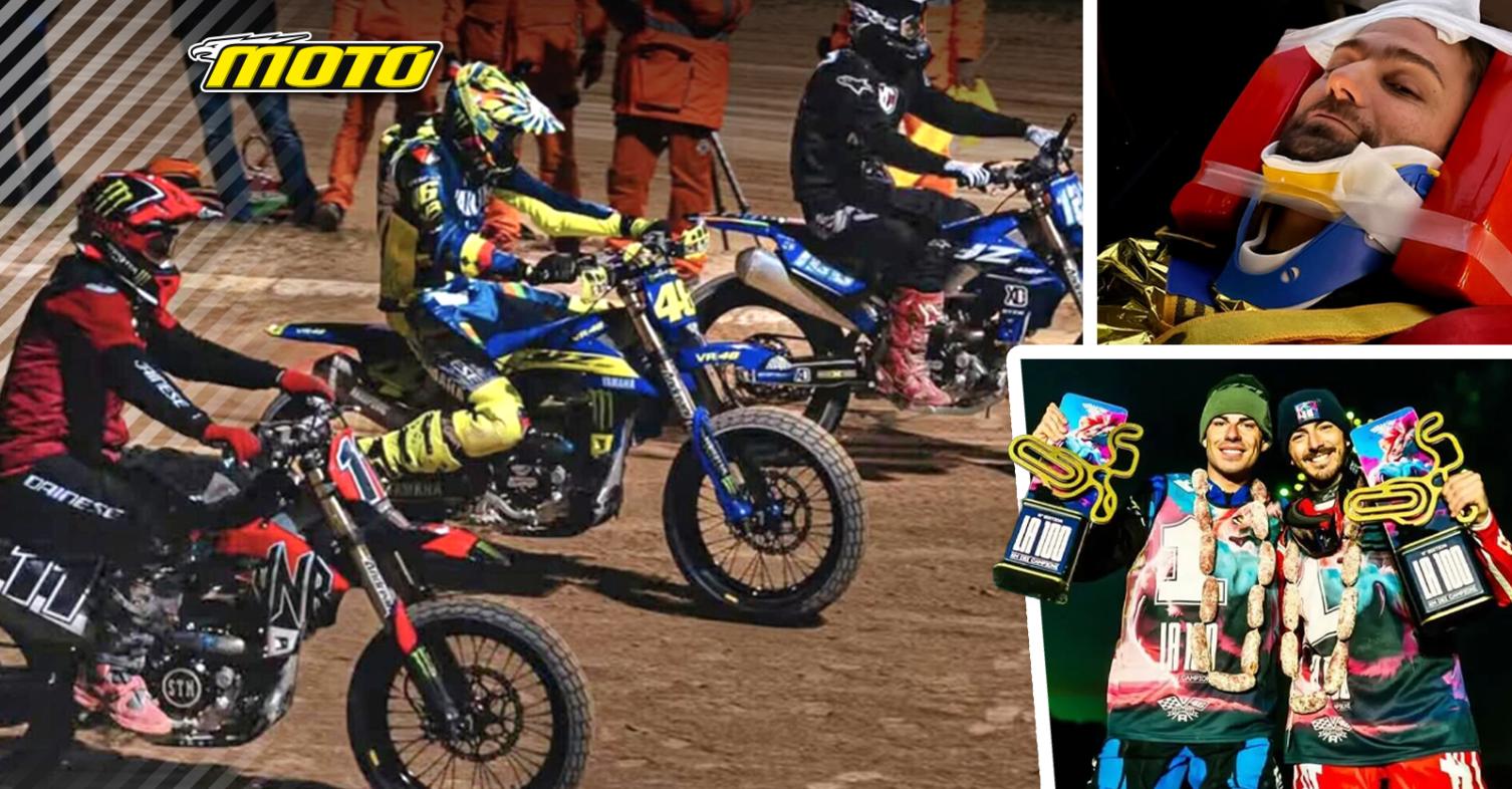 Valentino Rossi "100 km of Champions": Νίκη Bagnaia στον εθυμοτυπικό αγώνα με σοβαρό τραυματισμό Pasini