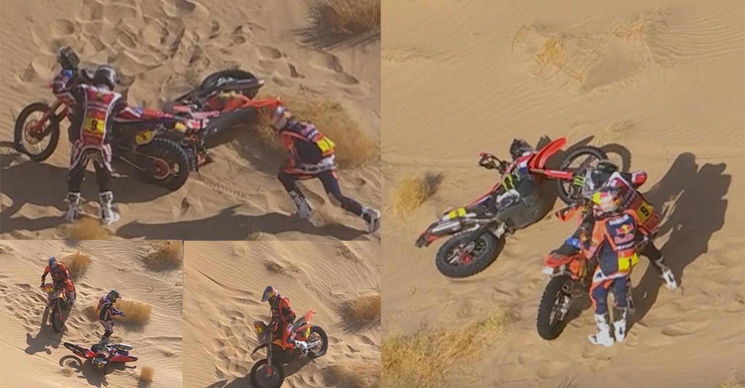 Dakar 2026: Πτώση Sanders! Χάνει το προβάδισμα! Οι αναβάτες της Honda σταμάτησαν να τον βοηθήσουν!