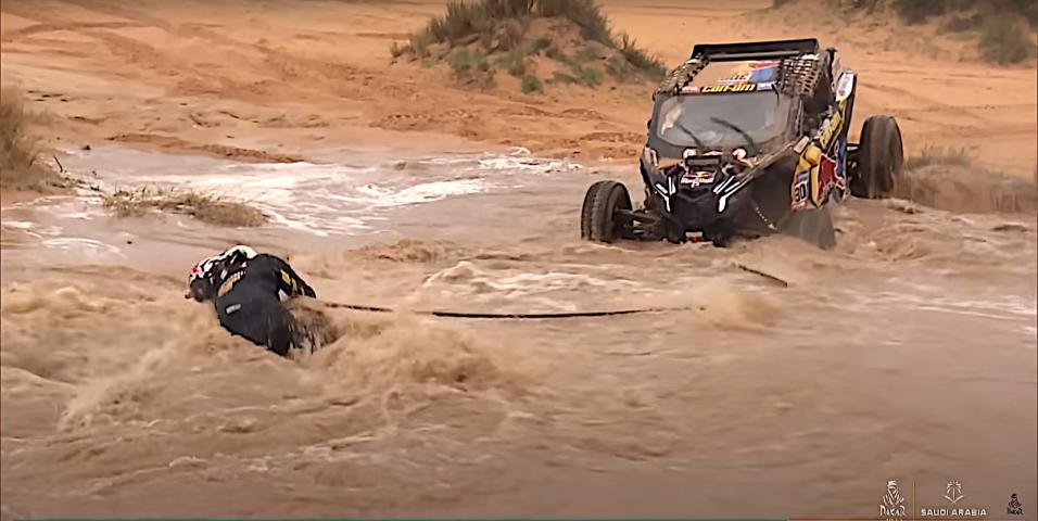 Dakar 3 flooded river