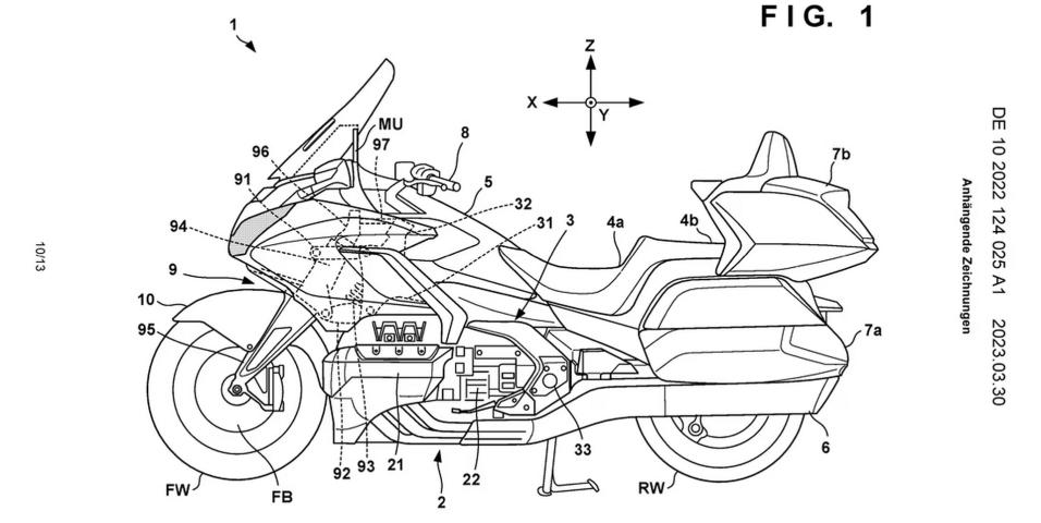 Honda Gold Wing semi active suspension patents 