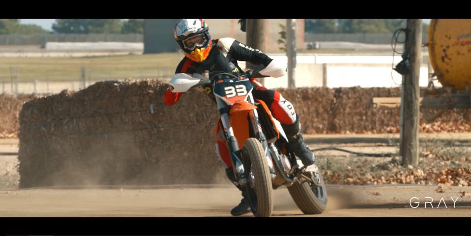 Brad Binder sliding