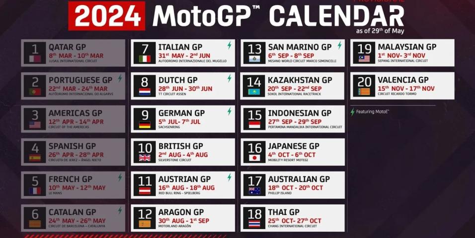 MotoGP New Calendar