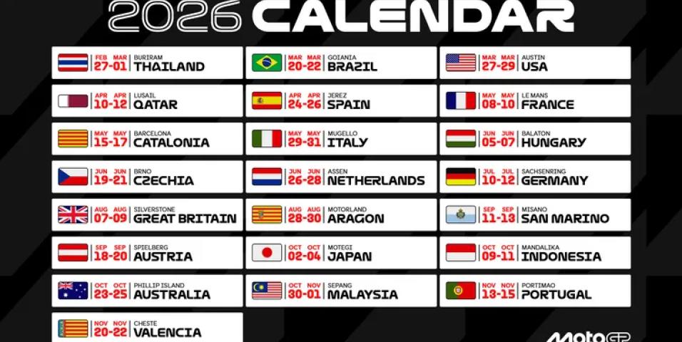 MotoGP 2026 Calendar
