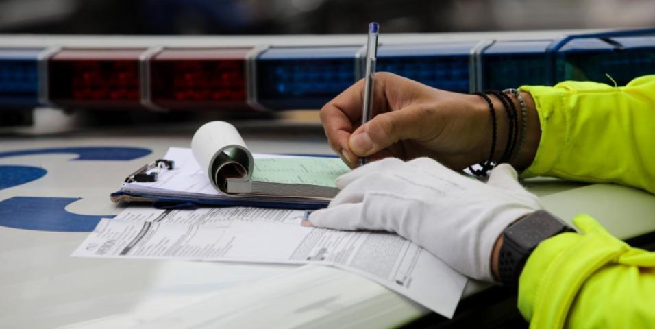 Traffic Police fines helmet