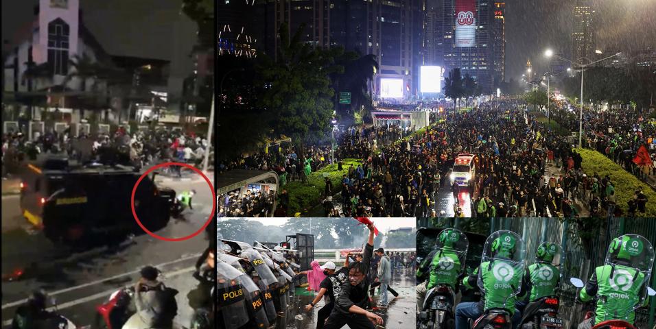 Δολοφονία MOTO-TAXI από την αστυνομία στην Ινδονησία βάζει φωτιά σε όλη την χώρα [VIDEO]