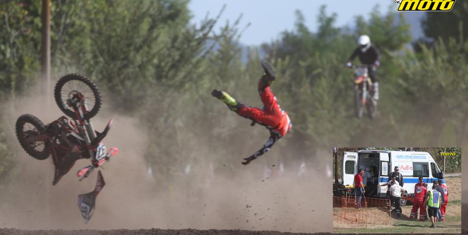 Ελληνικό MX Κρηνίδες: Σφοδρή πτώση Ράδου – Άμεσο χειρουργείο με ρήξη σπλήνας