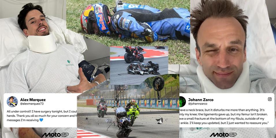 MotoGP Βαρκελώνη: Ενημερώνουν Alex Marquez και Zarco για τα δύο ξεχωριστά σφοδρά ατυχήματα
