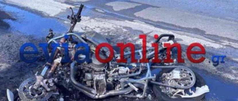 Νεκρός αναβάτης στην Εύβοια από αναστροφή φορτηγού – Ξέσπασε πυρκαγιά [VIDEO]