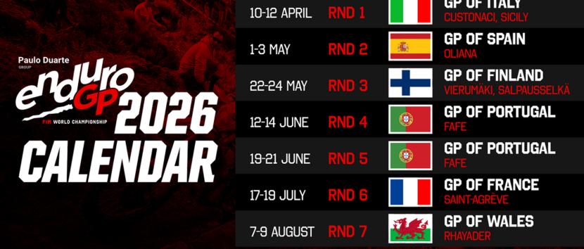 EnduroGP 2026 Calendar