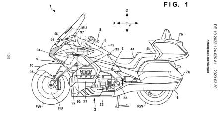 Honda Gold Wing semi active suspension patents 