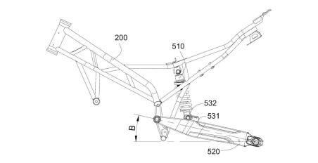 CFMOTO rear suspension patent 2024