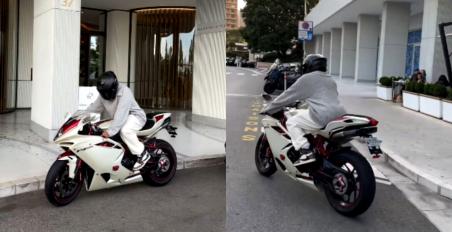 Lewis Hamilton βόλτα με MV Agusta στο Μονακό