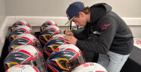Acosta signed helmets