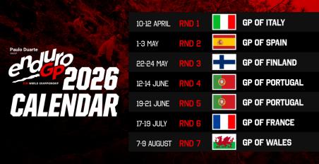 EnduroGP 2026 Provivional Calendar