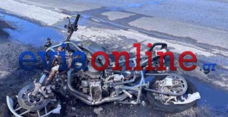 Νεκρός αναβάτης στην Εύβοια από αναστροφή φορτηγού – Ξέσπασε πυρκαγιά [VIDEO]