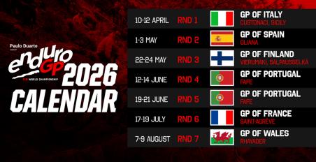 EnduroGP 2026 Calendar