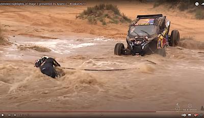 Dakar 3 flooded river