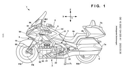 Honda Gold Wing semi active suspension patents 