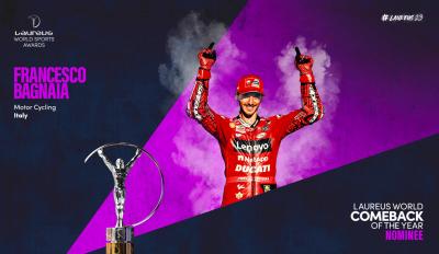 motomag O Bagnaia υποψήφιος στα βραβεία Laureus Awards στην κατηγορία Comeback of the Year 2023