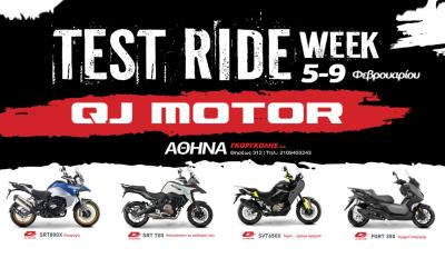 motomag QJMOTOR Test Ride Week – Έξι μοντέλα για δοκιμή από τις 5 έως τις 9 Φεβρουαρίου