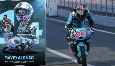 MotoGP: Άπιαστο ρεκόρ στην Moto3! Ο David Alonso σημειώνει 14 νίκες με 7 σερί! Δεν έχει γίνει σε καμία κατηγορία!