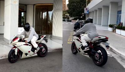 Lewis Hamilton βόλτα με MV Agusta στο Μονακό
