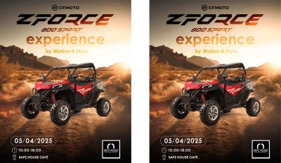 Ευκαιρία να ζήσεις την Zforce 800 sport experience:5 Απριλίου Διόνυσος Αττικής