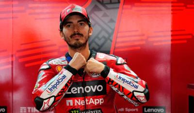 MotoGP Peco Bagnaia happy Aragon test