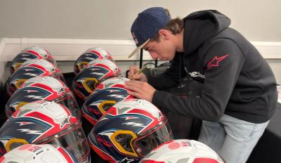 Acosta signed helmets