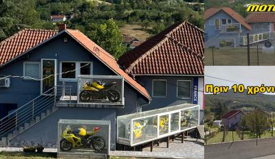 Σέρβος βγάζει συλλογή μοτοσυκλετών σε προθήκες έξω από το σπίτι [VIDEO]