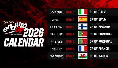 EnduroGP 2026 Provivional Calendar