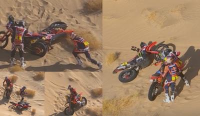 Dakar 2026: Πτώση Sanders! Χάνει το προβάδισμα! Οι αναβάτες της Honda σταμάτησαν να τον βοηθήσουν!