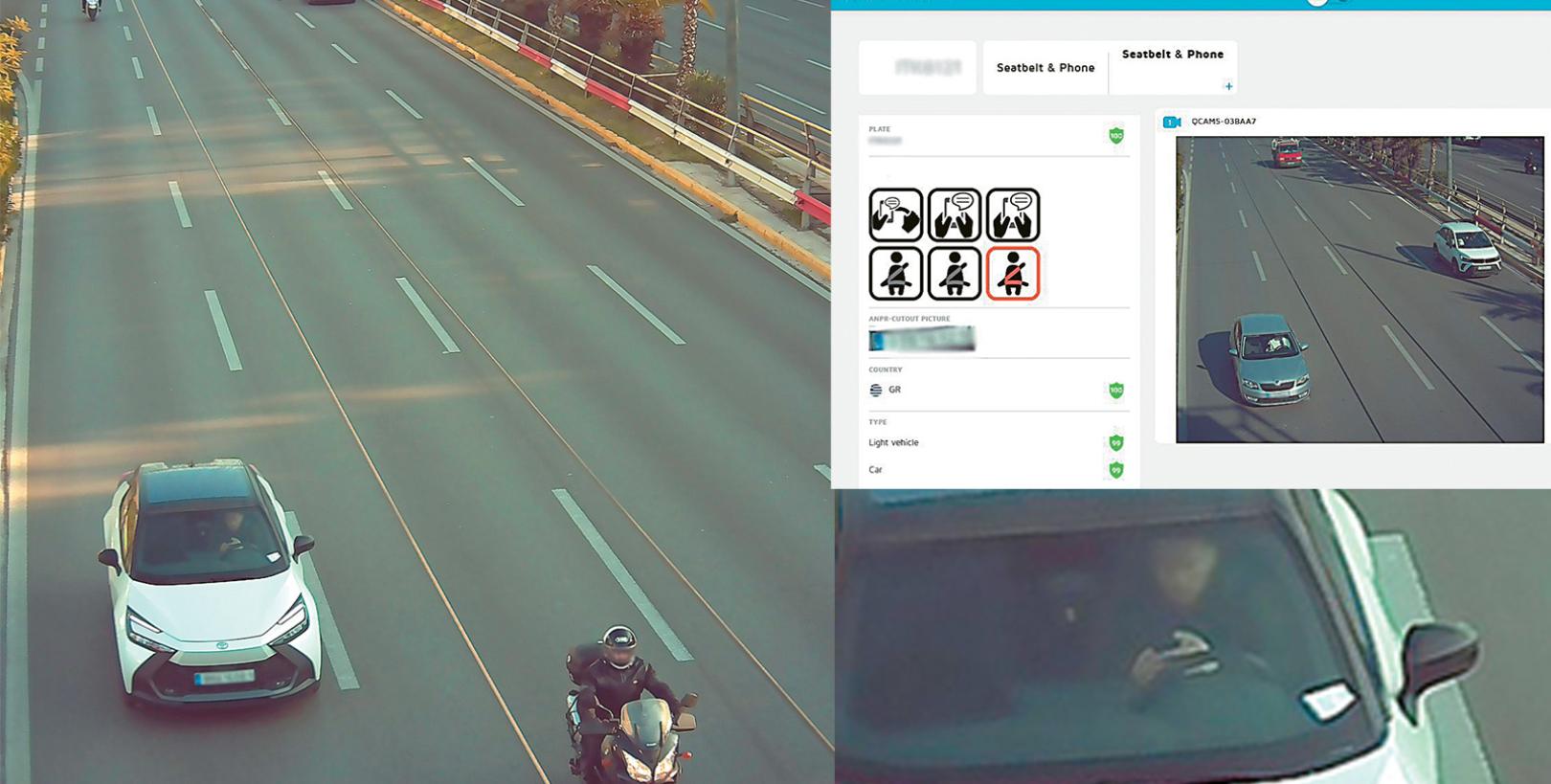 1.000 παραβιάσεις για κινητό σε 4 μέρες από μία μόνο κάμερα ΑΙ: 500 με κόκκινο σε κεντρική διασταύρωση