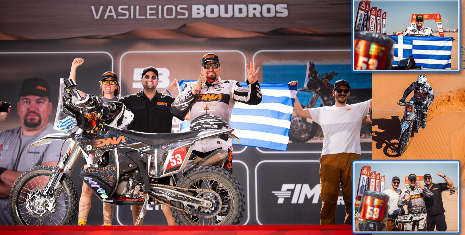 Βασίλης Μπούδρος: 4 στα 4 για τον Mr.Dakar! 3 συνεχόμενες χρονιές στην σκληρότερη κατηγορία!